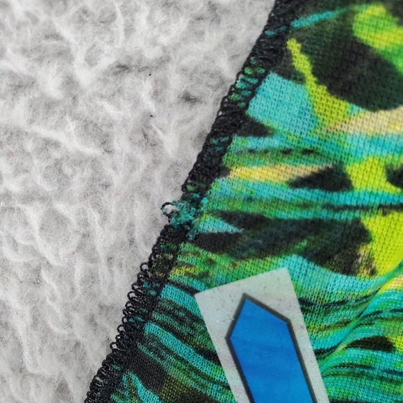 Catherines Monterey Mesh Tank Shirt Plus Size 1XW Petite Tropical Green - Picture 6 of 10